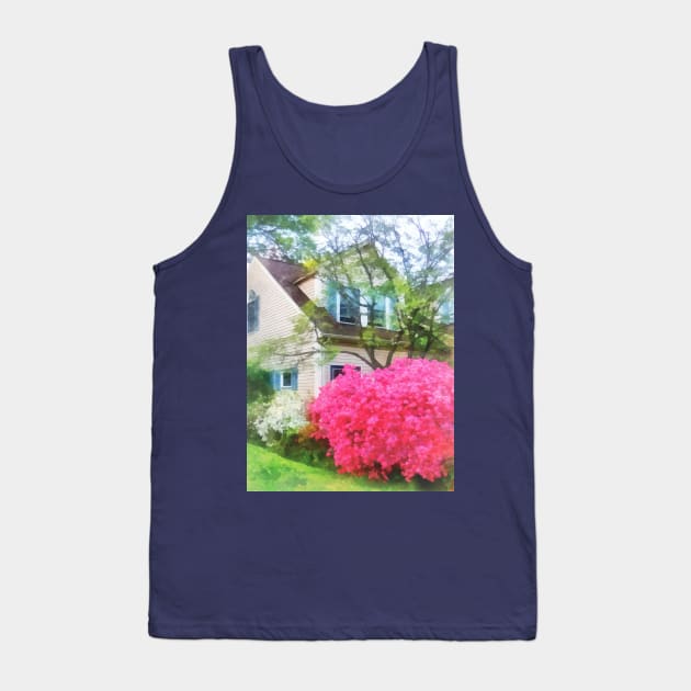 Spring - Magenta Azaleas in Garden Tank Top by SusanSavad